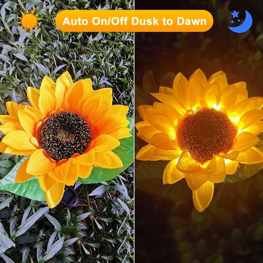 Garden sunflower solar garden lights
