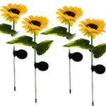sunflower solar garden lights